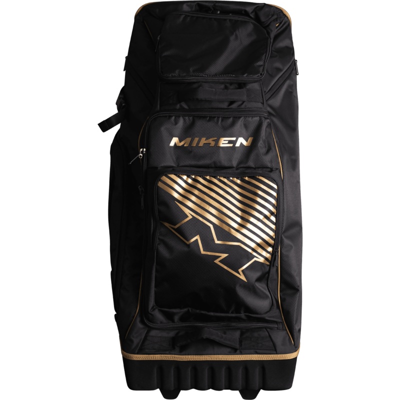 Miken Gold Edition Deluxe Slowpitch Wheeled Roller Bag – M-DLUXWB-BKGO