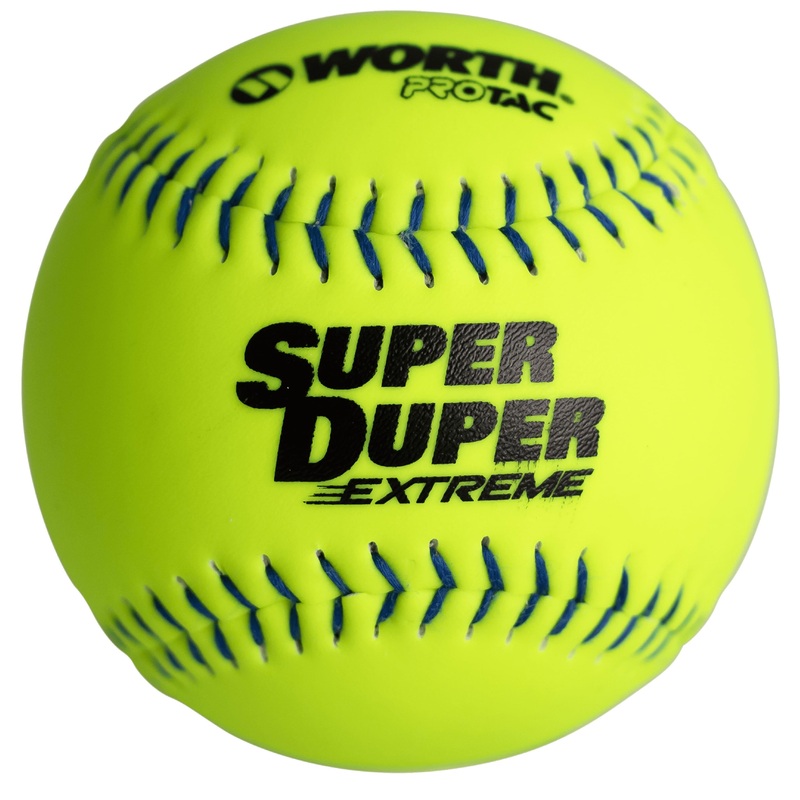 Worth Super Duper Extreme Blue Stitch 44/375 11 Slowpitch Softballs