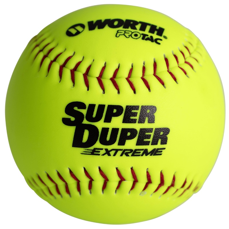 Worth Super Duper Extreme Red Stitch 44/375 11 Slowpitch Softballs