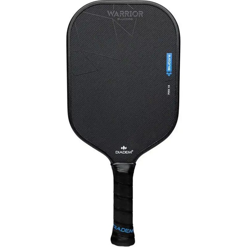 Diadem Warrior Blucore V3 16mm Pickleball Paddle Pro Shape – Black Blue