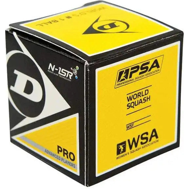 Dunlop Pro Squash Balls 1x – Black Yellow