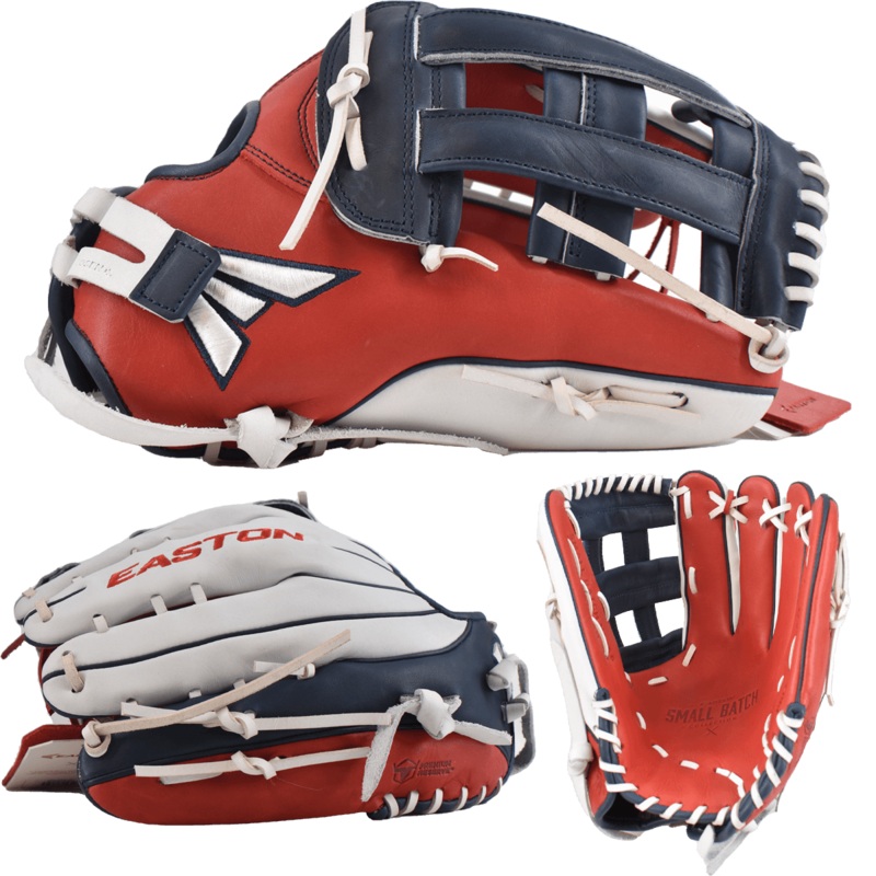 2022 Easton Small Batch No. 56 LHT Slowpitch Softball Glove – Red/Navy/White