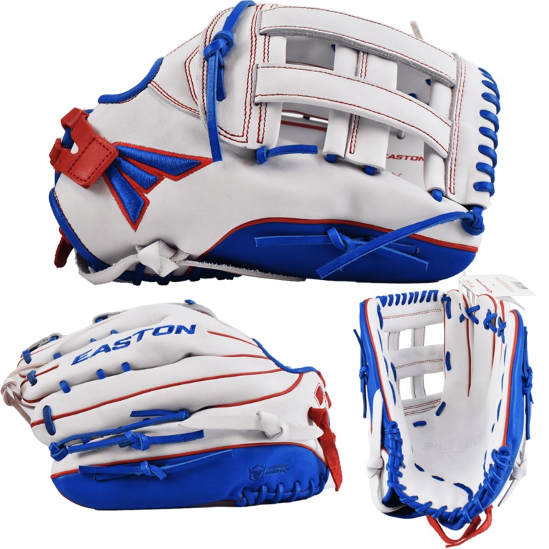 2022 Easton Small Batch No. 74 Slowpitch Softball Glove – White/Red/Royal