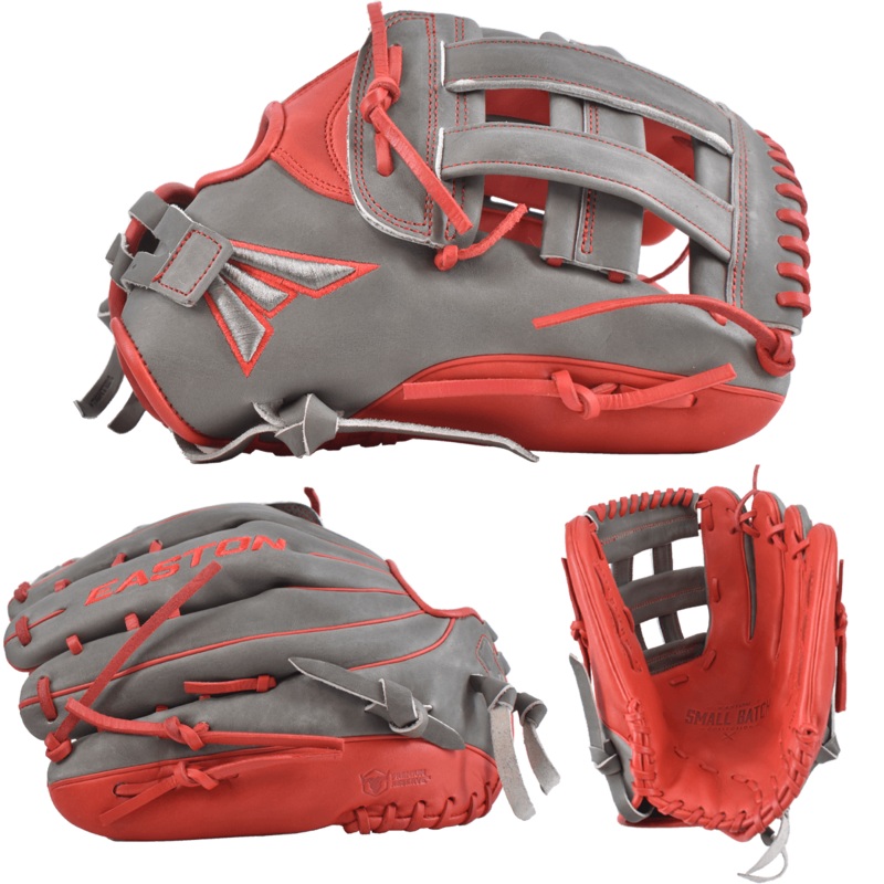 Easton Small Batch No. 72 LHT Slowpitch Softball Glove – Grey/Red