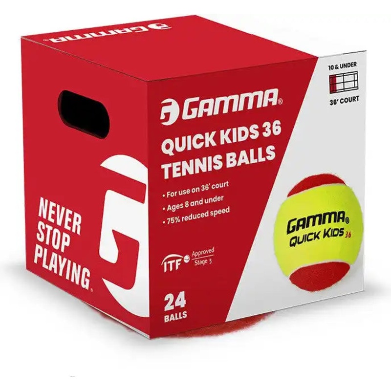 Gamma Quick Kids 36 Tennis Balls Box 24x – Yellow