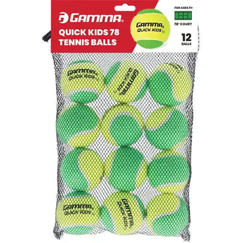Gamma Quick Kids 78 Tennis Balls Bag 12x – Yellow