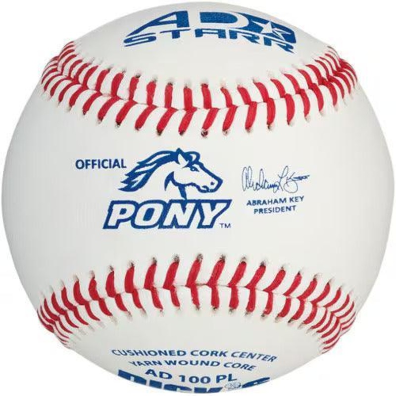 AD STARR Pony League Baseballs (Ages 12 & Under) AD 100 PL