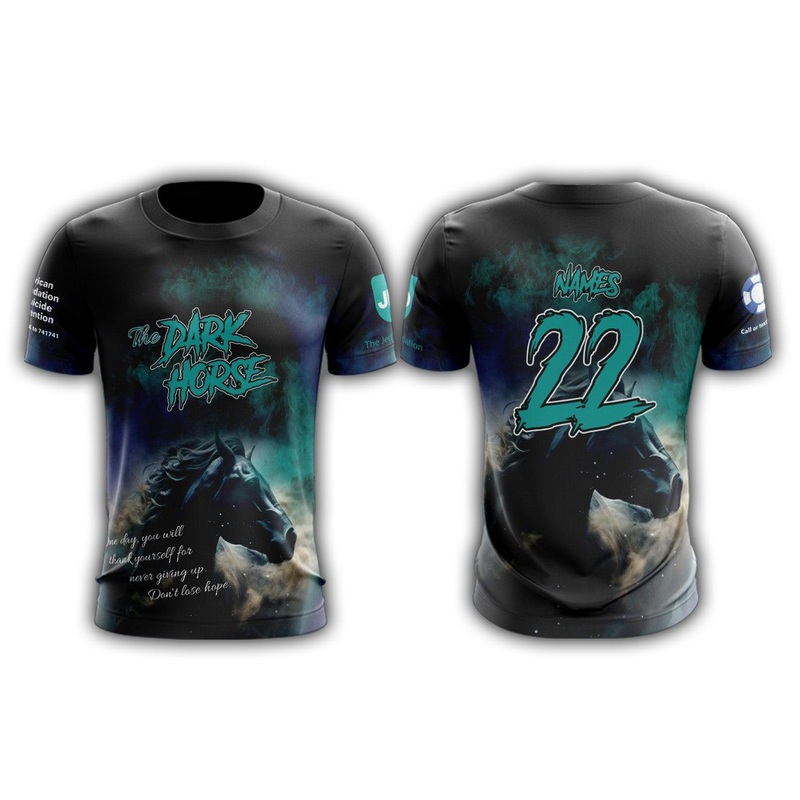 Dark Horse – Suicide Prevention Awareness Short Sleeve Jersey (Customized Buy-In)