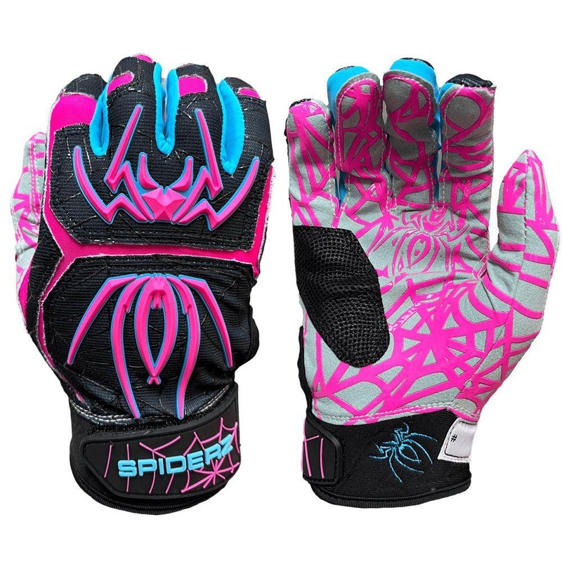 Spiderz HYBRID Batting Gloves – Black Vice