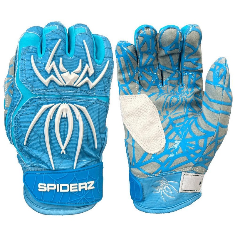 Spiderz HYBRID Batting Gloves – Electric Blue/White