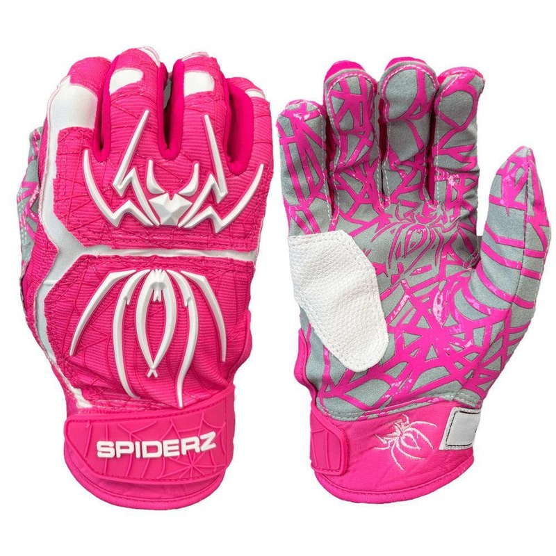 Spiderz HYBRID Batting Gloves – Pink/White