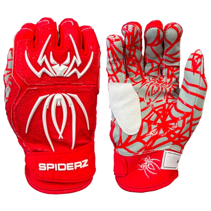 Spiderz HYBRID Batting Gloves – Red/White