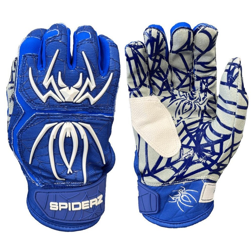 Spiderz HYBRID Batting Gloves – Royal Blue/White