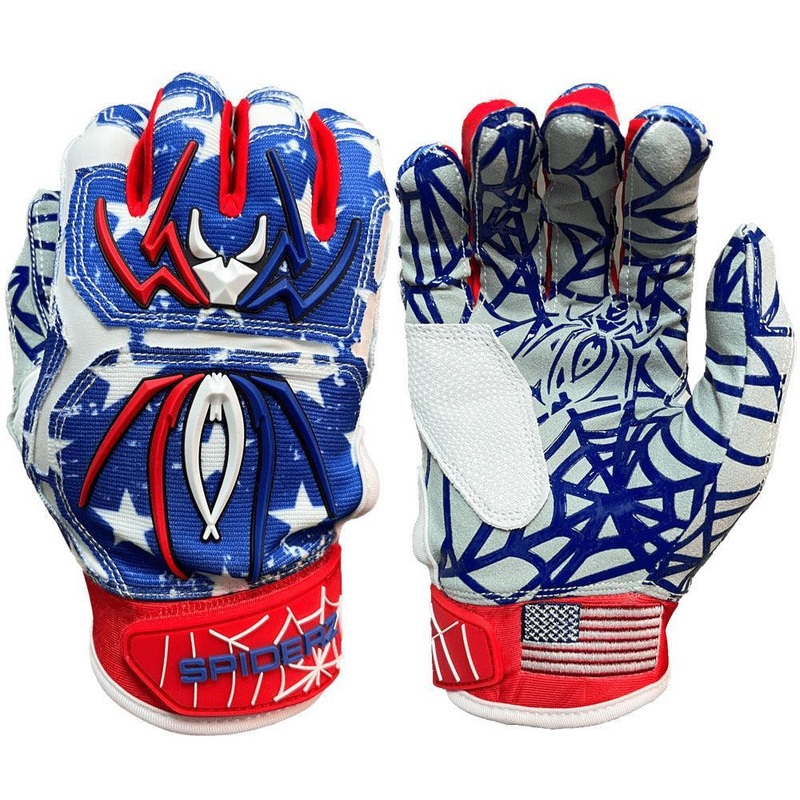 Spiderz HYBRID Batting Gloves – USA Flag