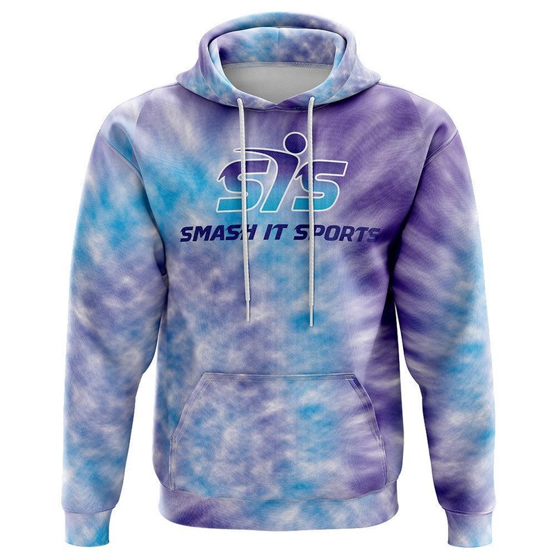 Smash It Sports Core Fleece Hoodie – Purple/Blue Tie Dye – Ladies