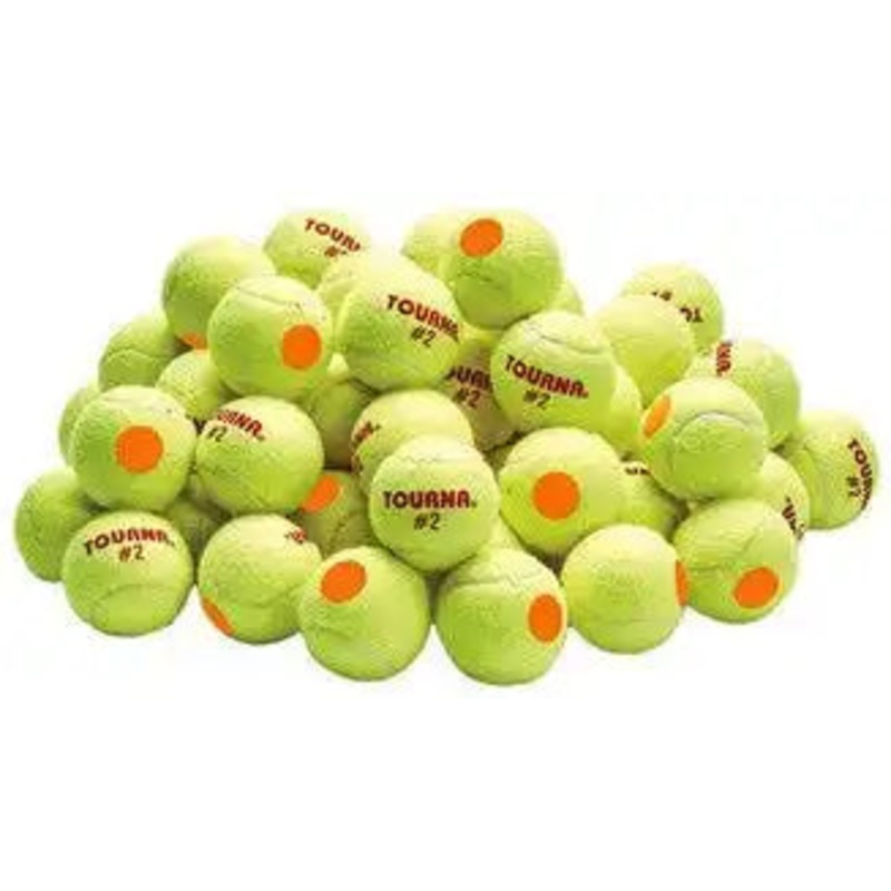 Tourna Stage 2 Orange Dot Tennis Balls 60x – Yellow