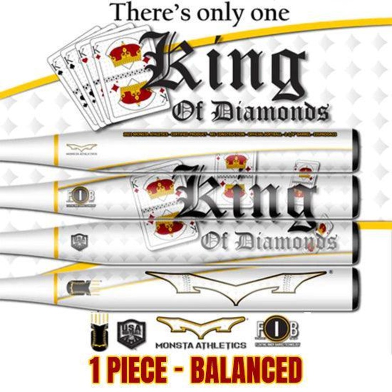 2023 Monsta King of Diamonds – M5  1PC – 3900 Handle – Balanced – USA/ASA Slowpitch Softball Bat