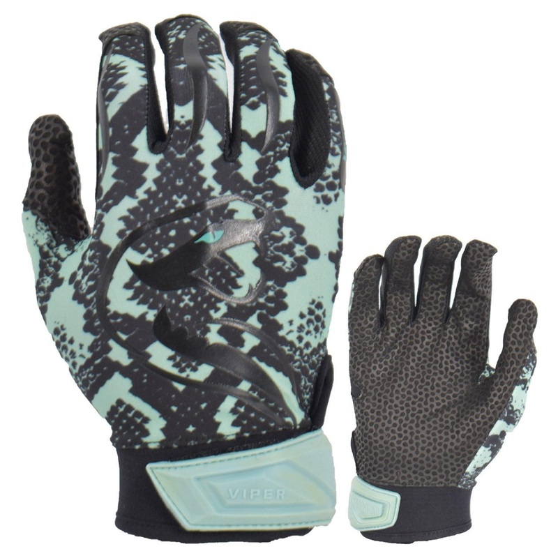Viper Lite Premium Batting Gloves Leather Palm – Viper Skin Edition – Mint/Black