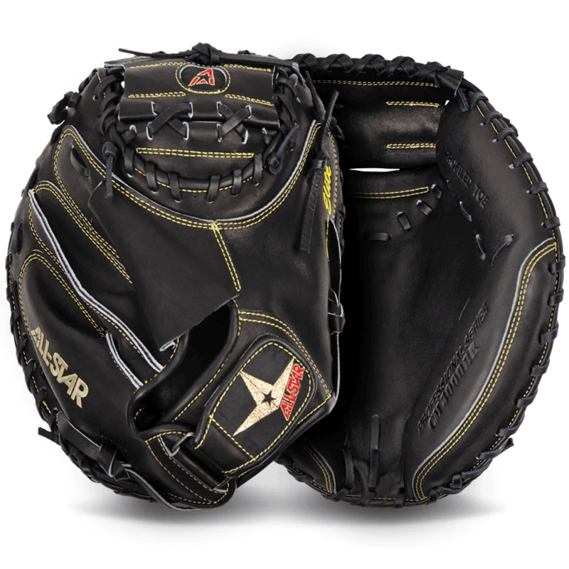 All-Star Pro Elite 35 Solid Black Catchers Mitt/Glove – CM3000BK