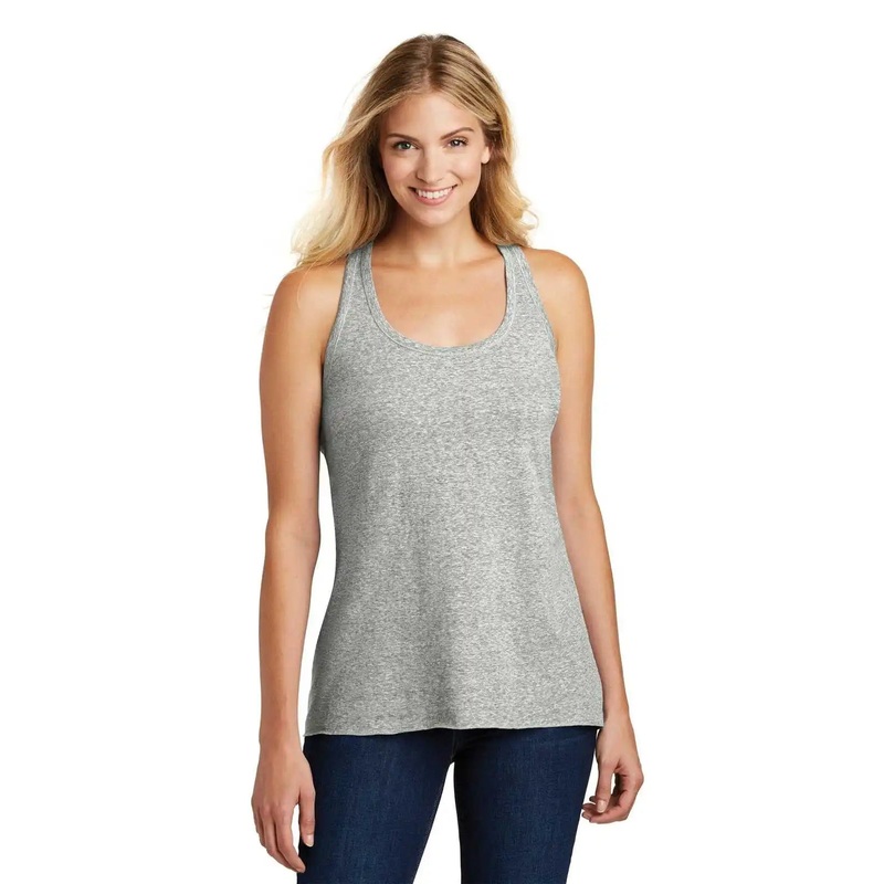 District DM466A Women’s Astro Twist Back Tank – Gray Astro