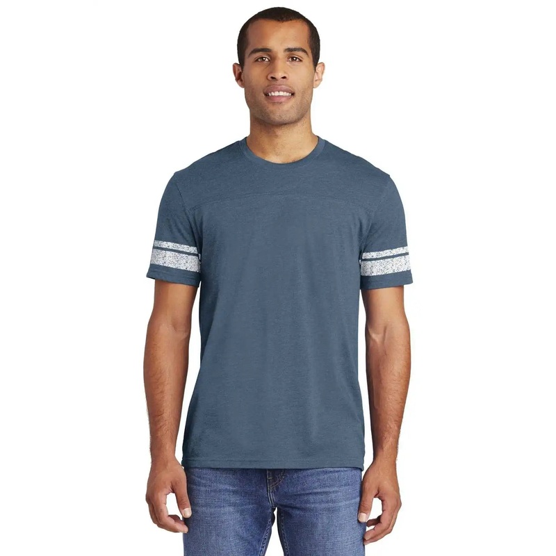 District DT376 Game Tee – Heathered True Navy White