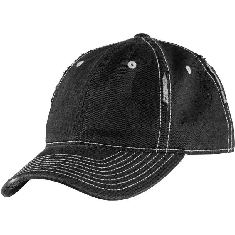 District DT612 Rip and Distressed Cap – Black Chrome