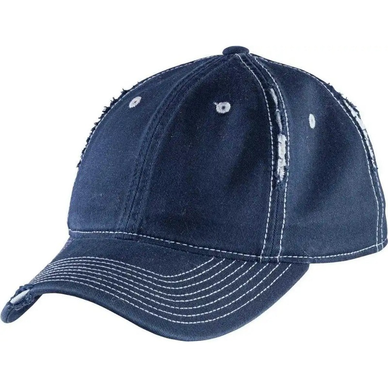 District DT612 Rip and Distressed Cap – New Navy Light Blue