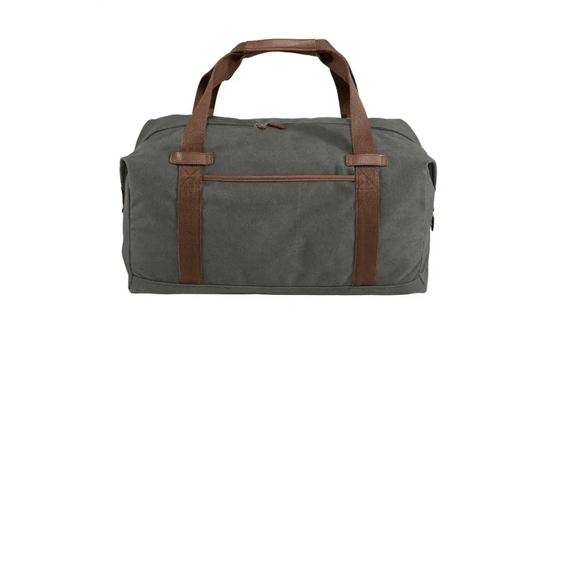 Port Authority BG803 Cotton Canvas Duffel – Dark Smoke Gray