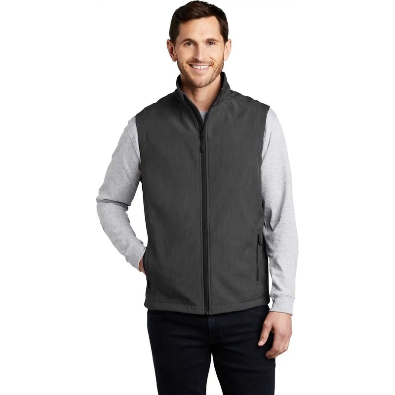 Port Authority J325 Core Soft Shell Vest – Black Charcoal Heather