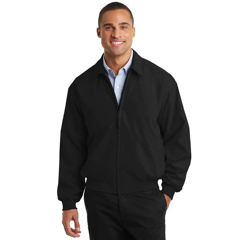 Port Authority J730 Casual Microfiber Jacket – Black Pewter
