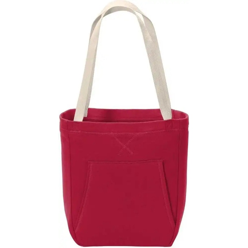 Port & Company BG415 Core Fleece Sweatshirt Tote – Red