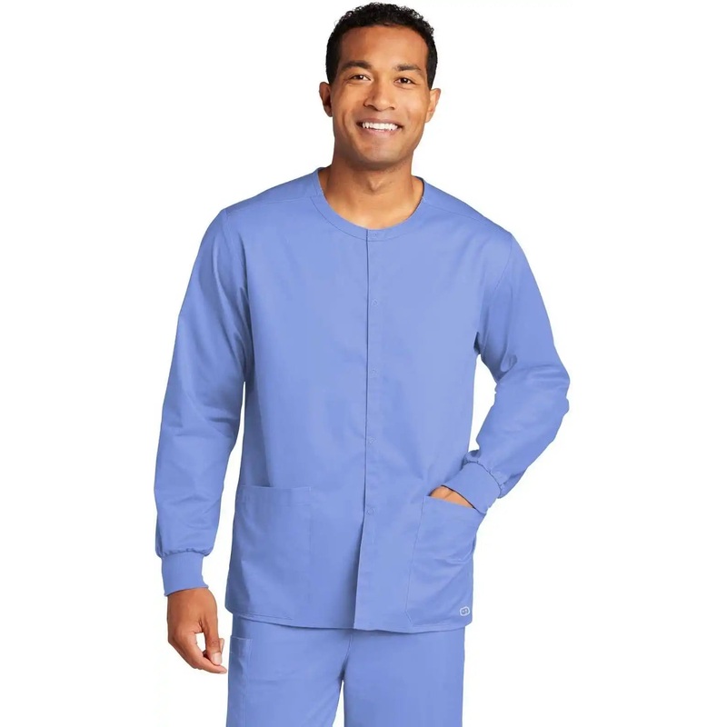 Wink WW3080 Unisex Workflex Snap-Front Scrub Jacket – Ceil Blue