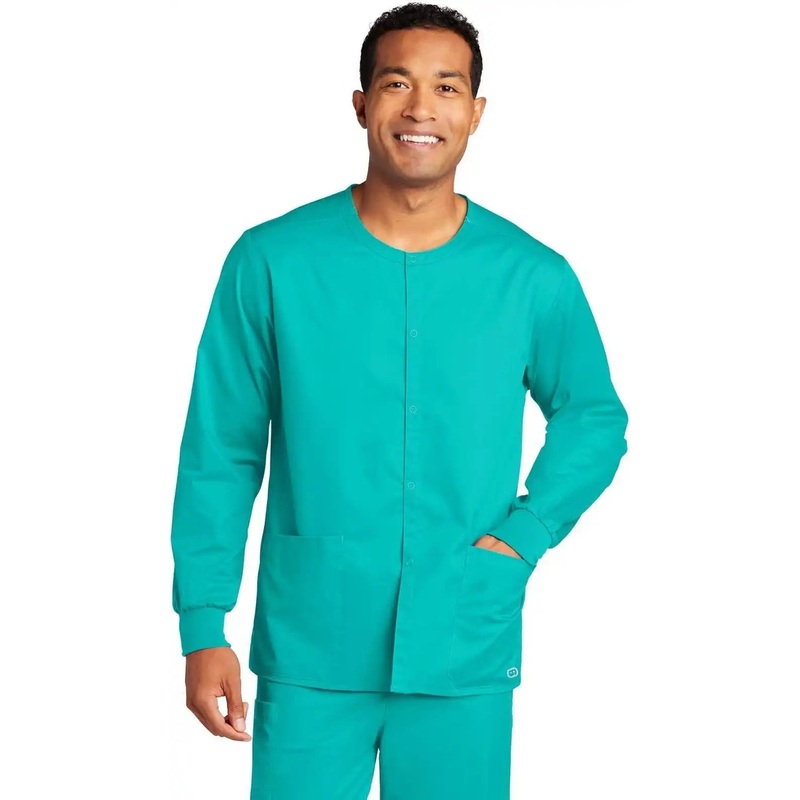 Wink WW3080 Unisex Workflex Snap-Front Scrub Jacket – Teal Blue