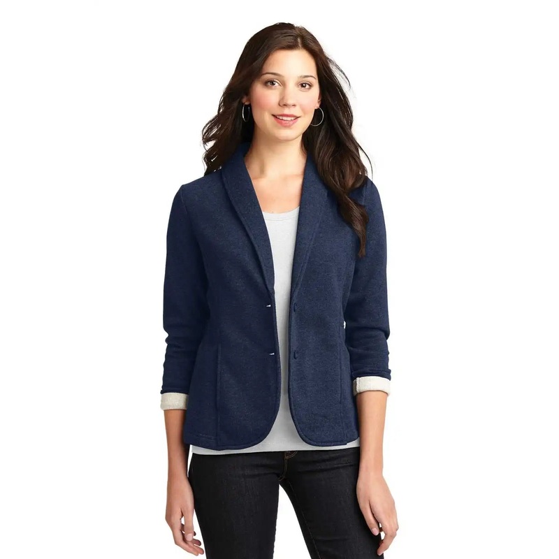 Port Authority L298 Ladies Fleece Blazer – Dark Navy Heather