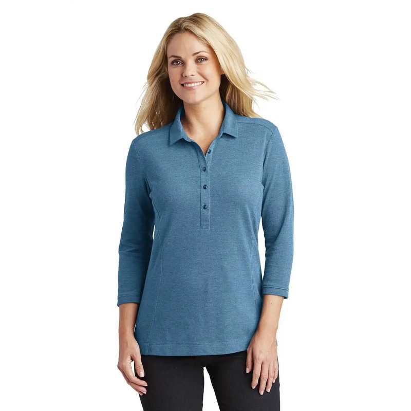 Port Authority LK581 Ladies Coastal Cotton Blend Polo – River Blue Navy Carolina Blue