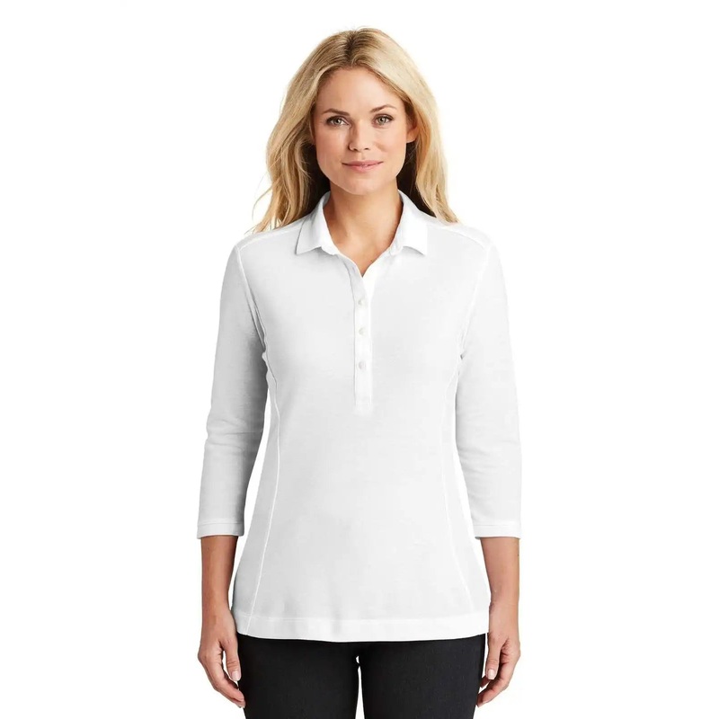 Port Authority LK581 Ladies Coastal Cotton Blend Polo – White