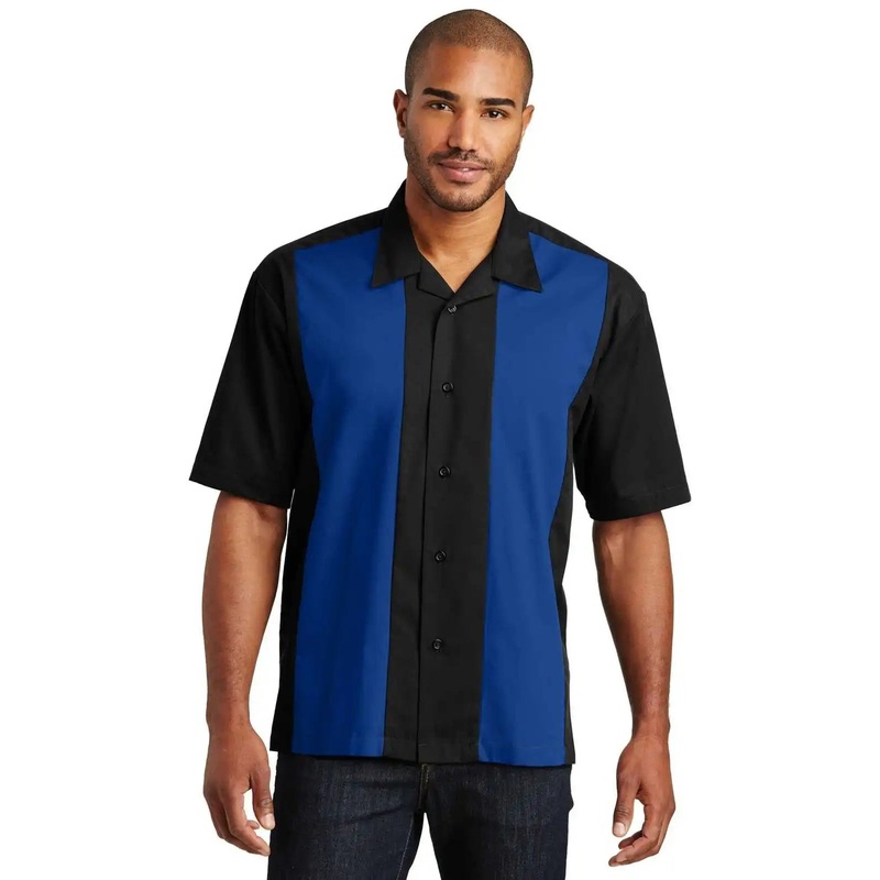 Port Authority S300 Retro Camp Shirt – Black Royal