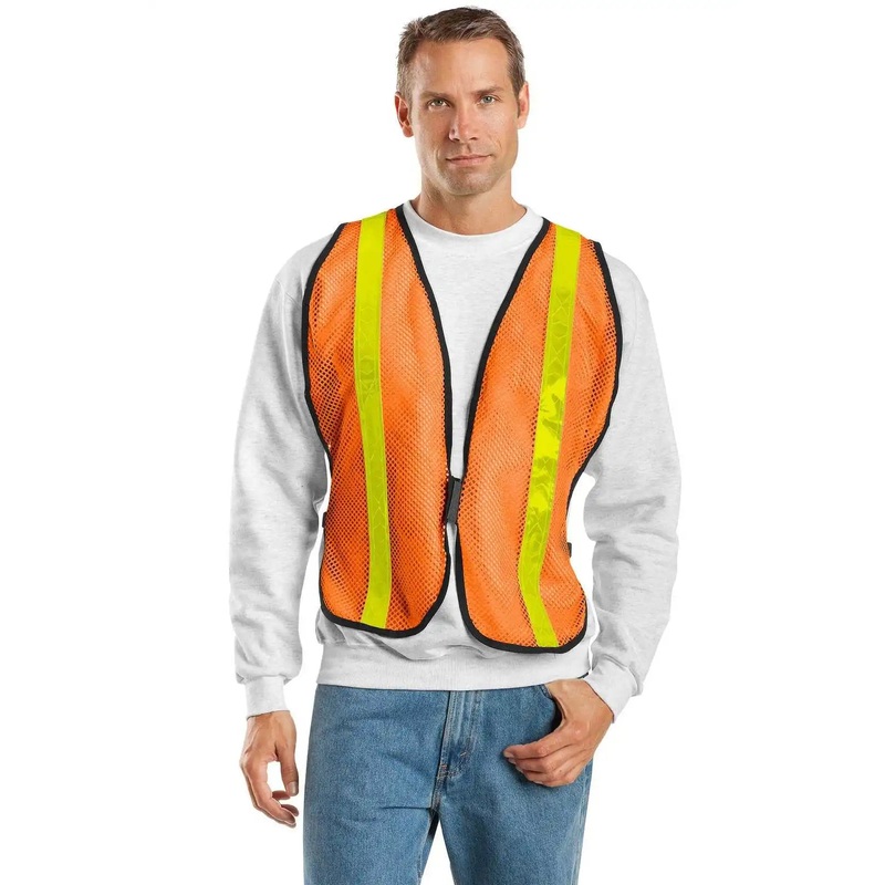 Port Authority SV02 Mesh Enhanced Visibility Vest – Safety Orange
