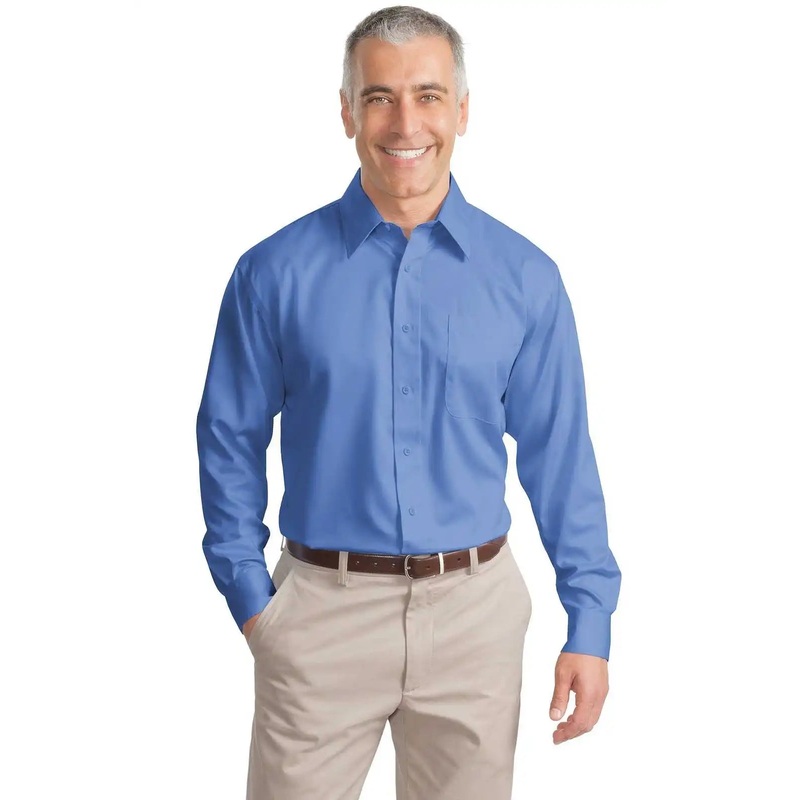 Port Authority TLS638 Tall Non-Iron Twill Shirt – Ultramarine Blue