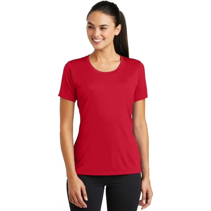 Sport-Tek LST320 Ladies PosiCharge Tough Tee – Deep Red