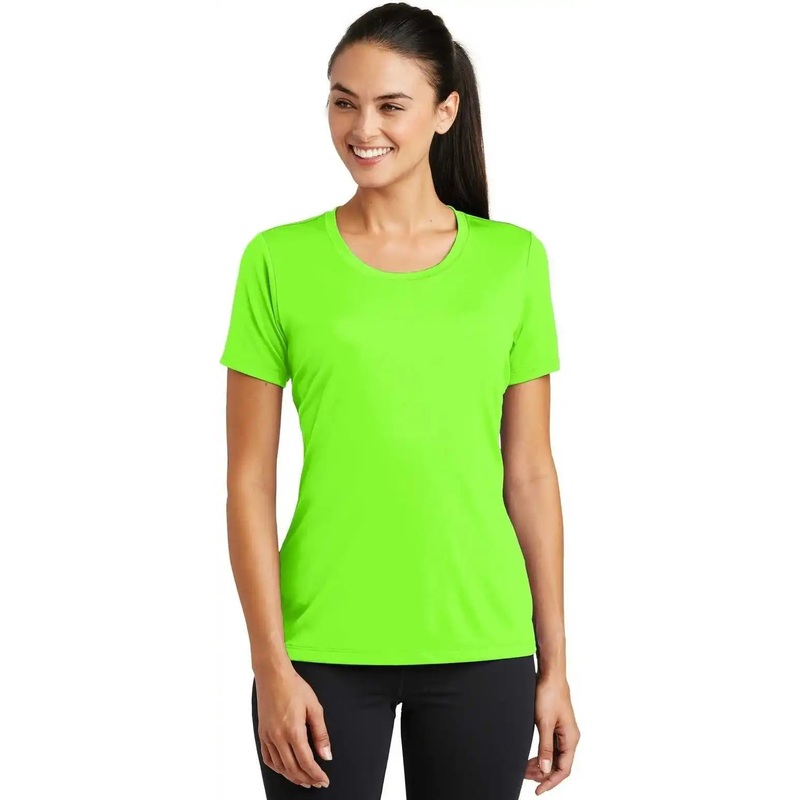 Sport-Tek LST320 Ladies PosiCharge Tough Tee – Neon Green