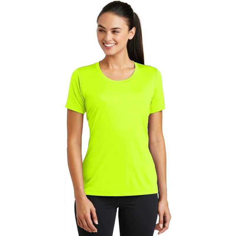 Sport-Tek LST320 Ladies PosiCharge Tough Tee – Neon Yellow