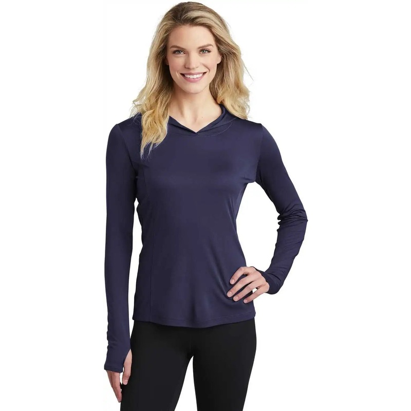 Sport-Tek LST358 Ladies PosiCharge Competitor Hooded Pullover – True Navy