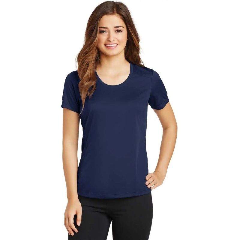 Sport-Tek LST380 Ladies PosiCharge Elevate Scoop Neck Tee – True Navy