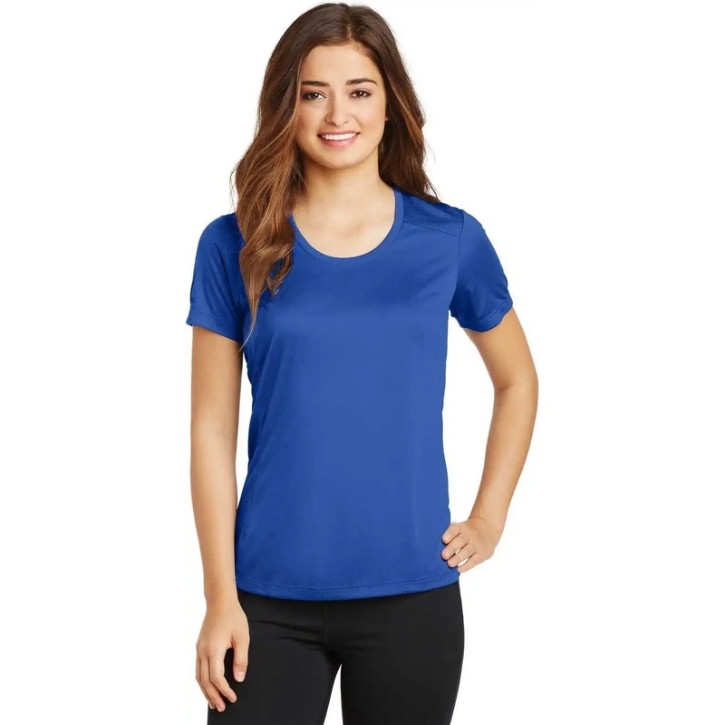 Sport-Tek LST380 Ladies PosiCharge Elevate Scoop Neck Tee – True Royal
