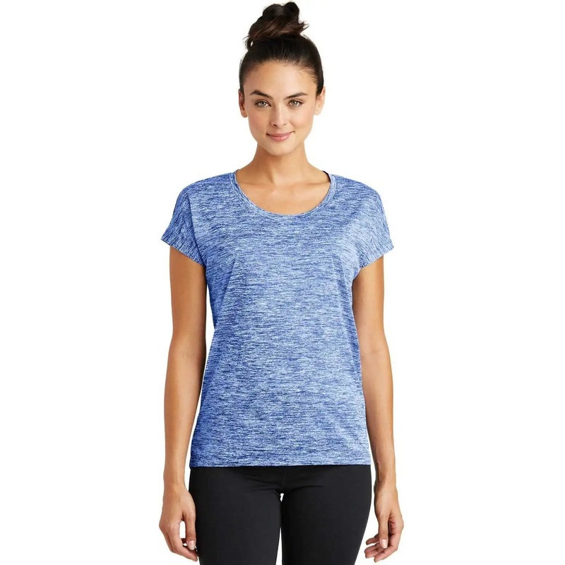 Sport-Tek LST390 Ladies PosiCharge Electric Heather Sporty Tee – True Royal Electric