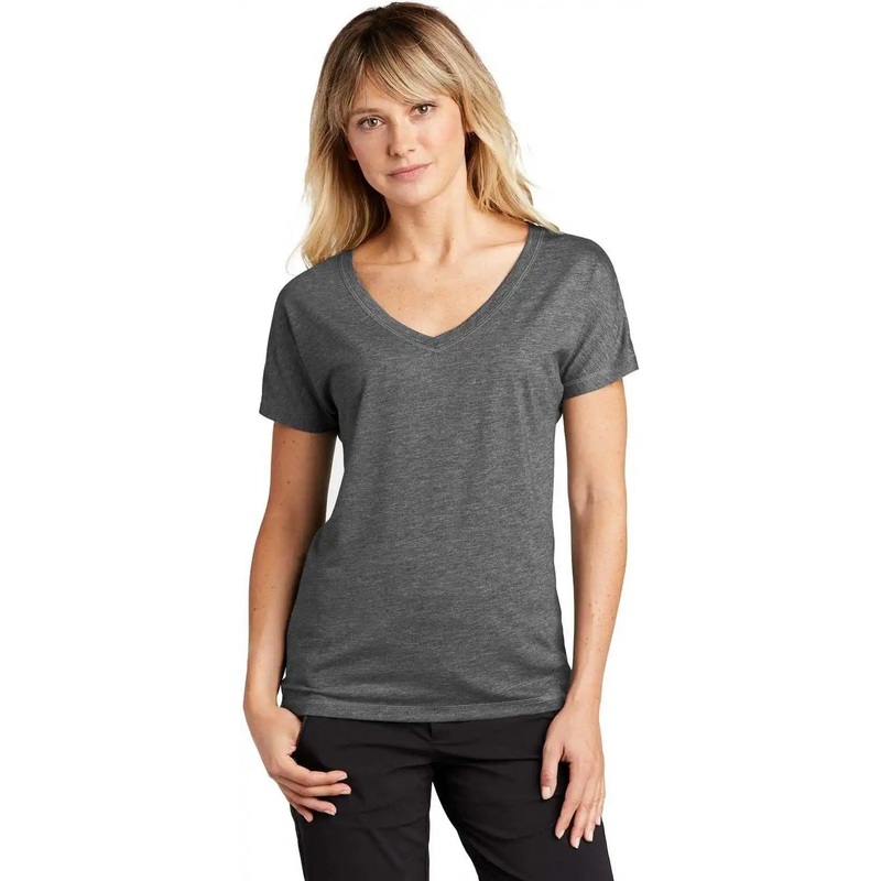 Sport-Tek LST401 Ladies PosiCharge Tri-Blend Wicking Dolman Tee – Dark Gray Heather