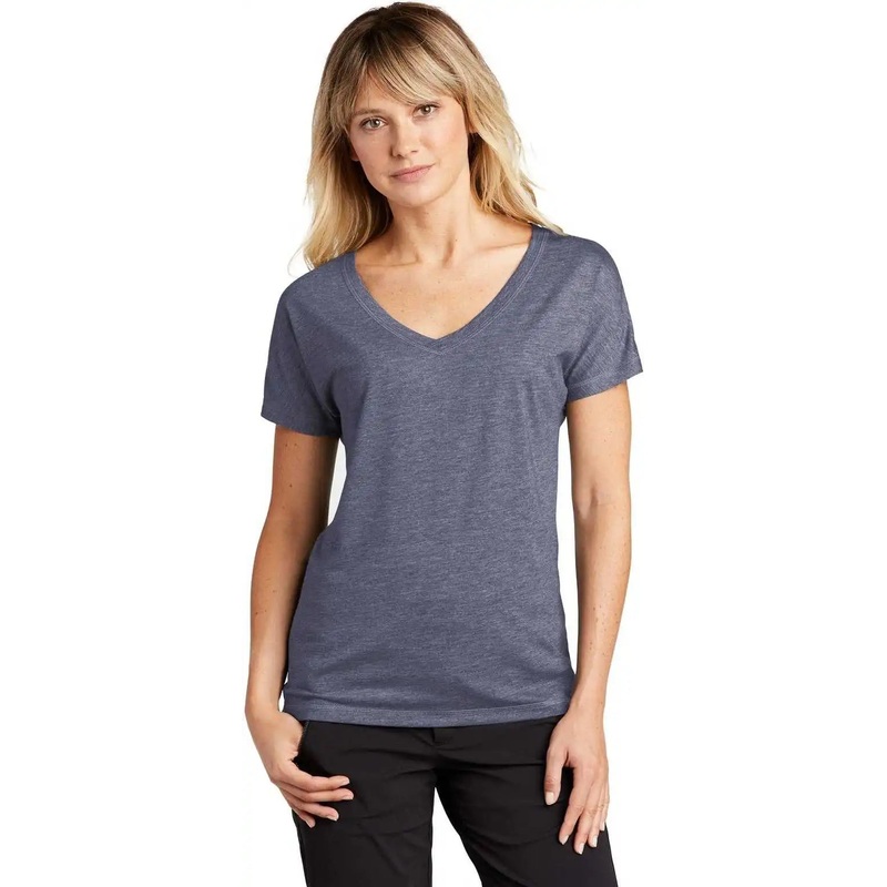 Sport-Tek LST401 Ladies PosiCharge Tri-Blend Wicking Dolman Tee – True Navy Heather