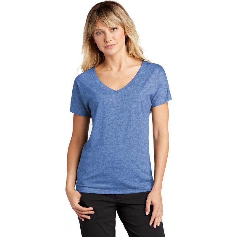 Sport-Tek LST401 Ladies PosiCharge Tri-Blend Wicking Dolman Tee – True Royal Heather