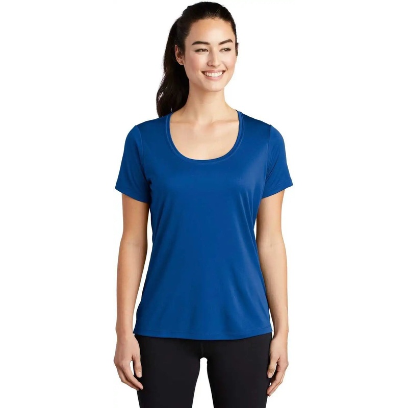 Sport-Tek LST420 Ladies Posi-UV Pro Scoop Neck Tee – True Royal